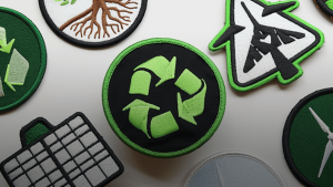 Custom Patches with eco-friendly signs
