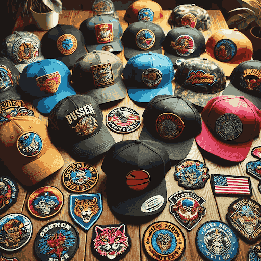 Caps with custom patches on it