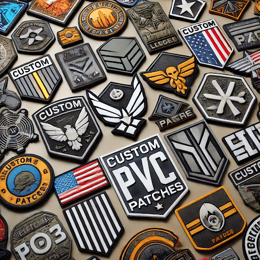 A collection of custom PVC patches
