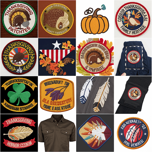 A collection of images related to Custom Thanksgiving Patches