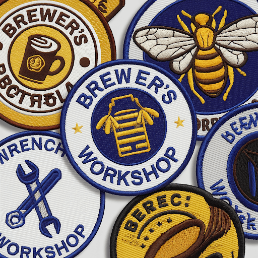 multiple embroidered patches of different brands Multiple embroidered patches of different brands