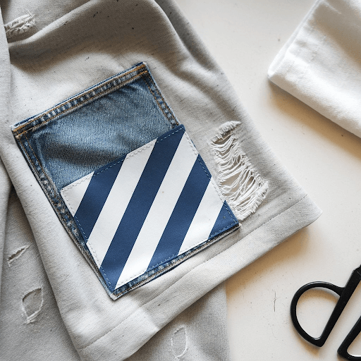 A patch on a fabric
