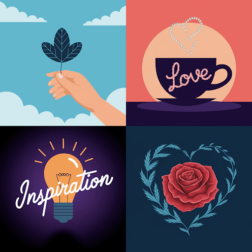 Multiple vector visuals with different background
