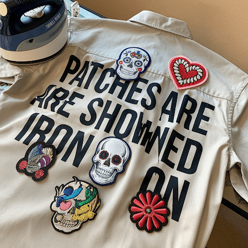 shirt with multiple iron on patches shirt with multiple iron on patches
