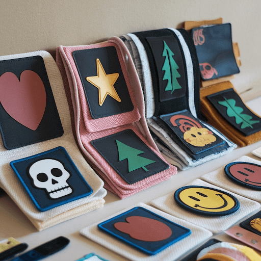 A variety of customized Velcro patches