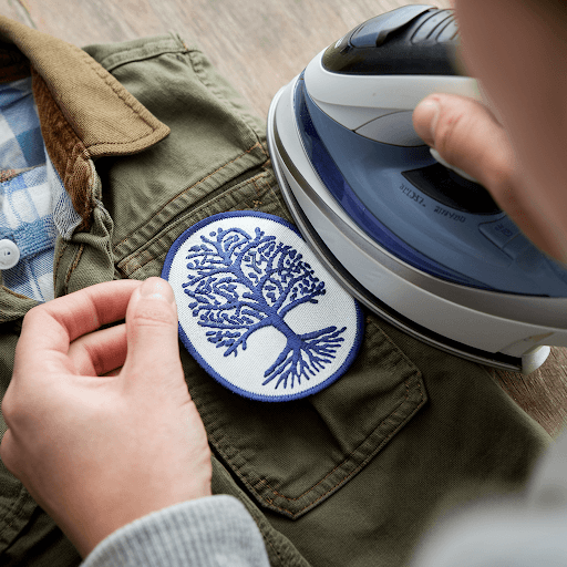 Preventing iron on patches from falling off