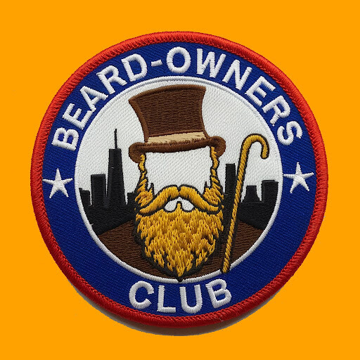 custom patch for Beard Owners Club Patches design