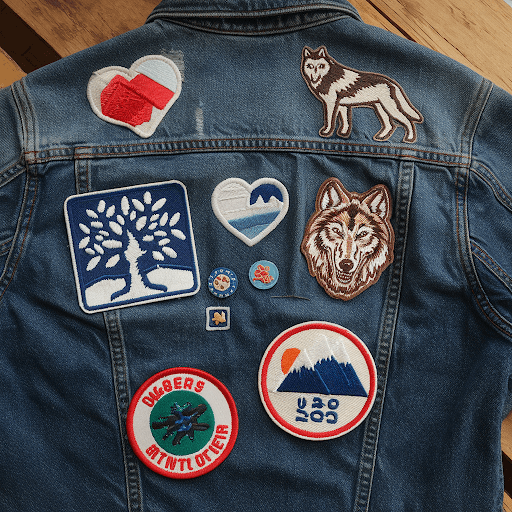 A private label clothing brand with custom patches.