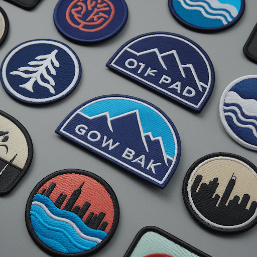 A private label clothing brand's custom patches