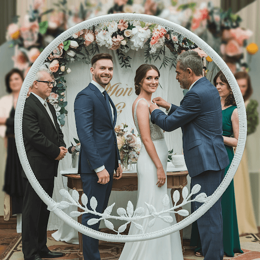 A wedding ceremony custom patch