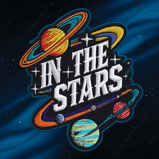 custom space patch with the text In the Stars