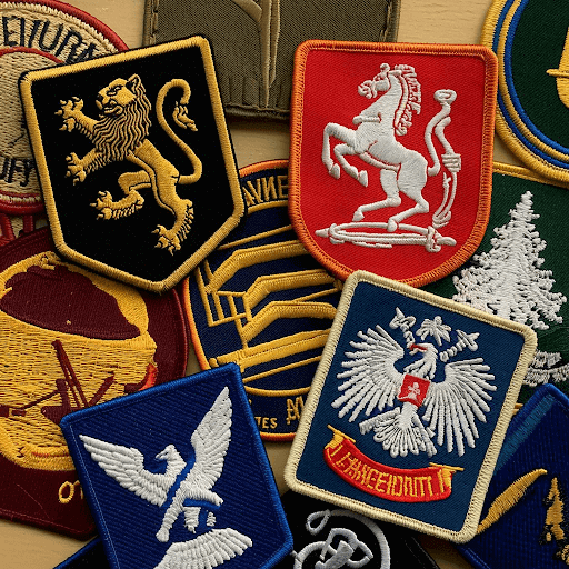 A collection of military army unit patch