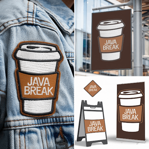 A side-by-side comparison of custom patches and other marketing tools