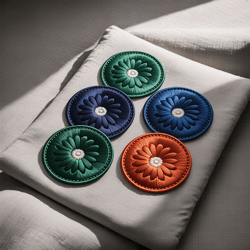 A collection of custom patches designed to seamlessly cover imperfections