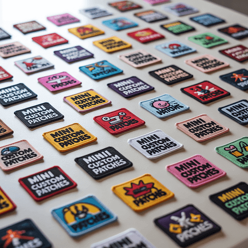 A collection of miniature custom patches