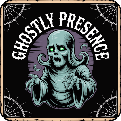 A vintage-style custom patch featuring a spectral ghost