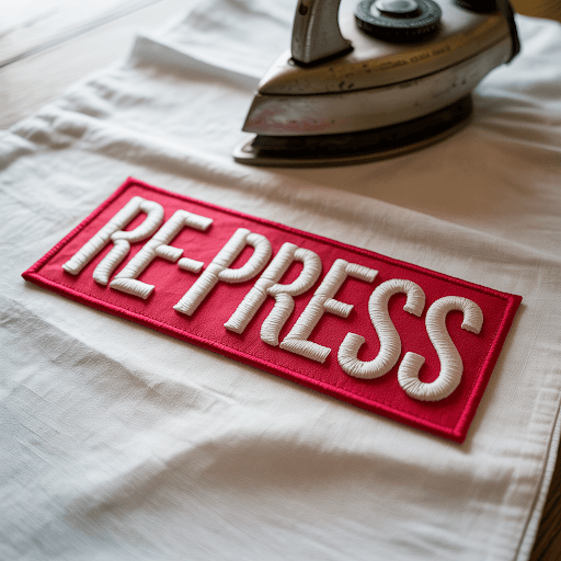 A close-up of a meticulously ironed custom patch