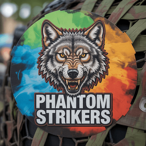 A dynamic paintball team patch design