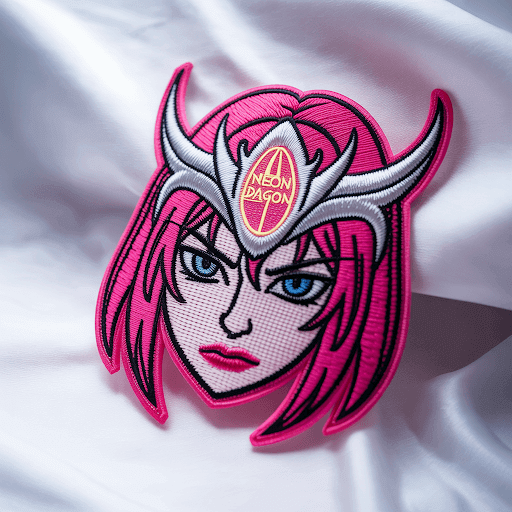 A vibrant, custom-designed anime patch