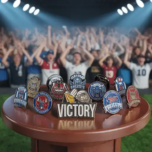 Custom trading pins designed for sports teams