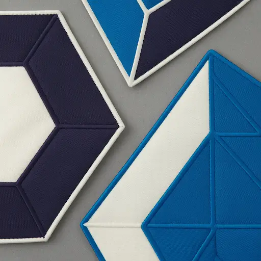 Geometric patch designs with precise edge definitions